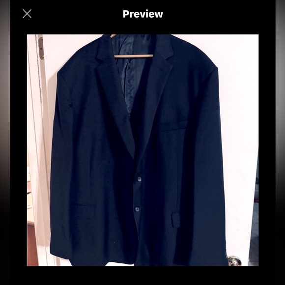 Pronto Uomo Navy Suit Jacket Big and Tall 6 x - Picture 1 of 3